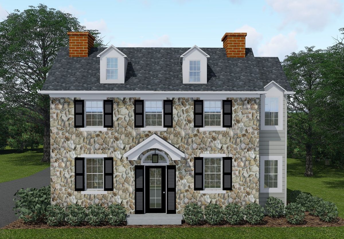 Patriots Place estate home with its restored stone house