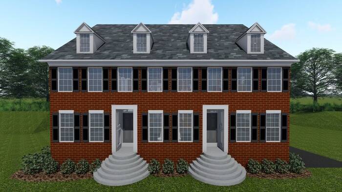 Patriots Place townhomes, street front